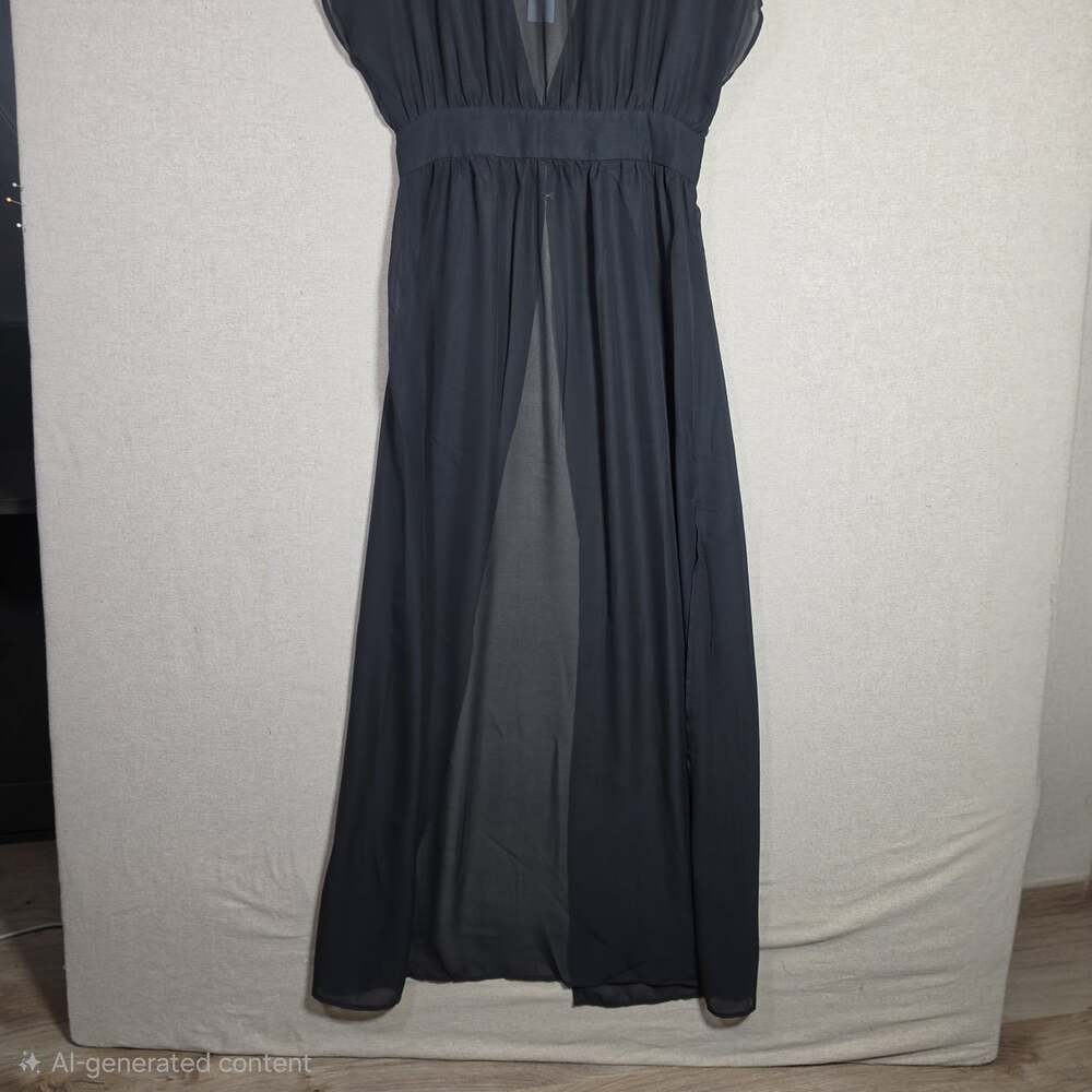 Wolfe & Whistle Open Front Maxi Dress Duster Womens 8 Deep V Tropical Maxi Fairy - Picture 16 of 16